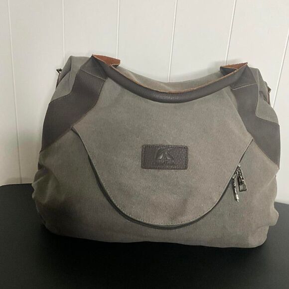 Vintage Classic Fashion Women's Gray Leather Strap Hobo Shoulder Bag Purse - Picture 1 of 16